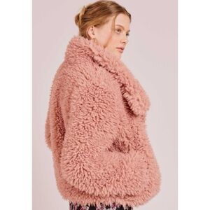 GOLDIE London Midnight Faux Fur Jacket - Pink